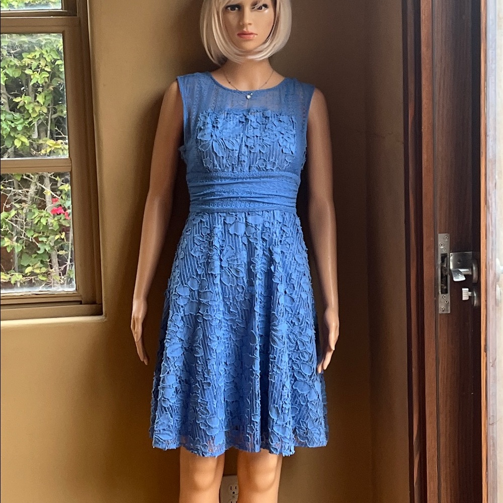 Moulinette Soeurs Blue Lace Dress - Picture 2 of 13